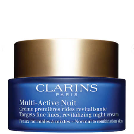 Clarins Multi-Active Nuit Targets Fine Lines Revitalizing Night Cream 50 ml​ ครีมบำรุงผิวกลางคืน ฟื้นฟูความยืดหยุ่นกระชับและความเปล่งปลั่งอ่อนนเยาว์ให้ผิว เสมือนนอนครบ 8 ชม.